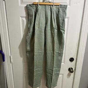 Polo Ralph Lauren Green Linen Pants 35x31